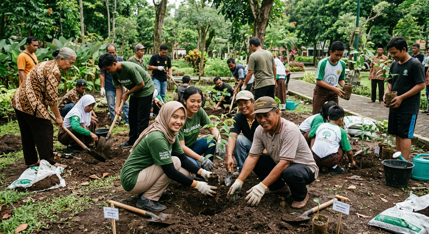 Penanaman Pohon Bersama Komunitas LIVESGP LAHAT Hijau