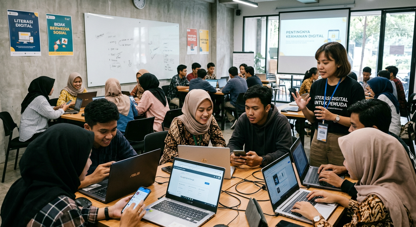 Workshop Literasi Digital Pemuda - kegiatan LIVESGP LAHAT